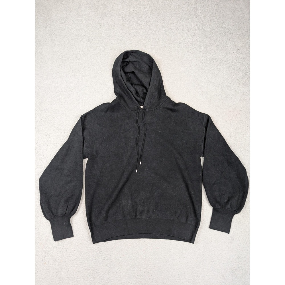 Philosophy Republic Clothing Sweater Hoodie Womens XL Black Knit Balloon Sleeve